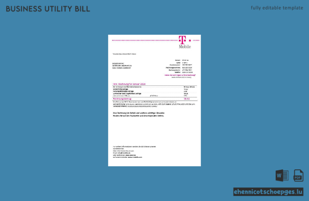 Beispielrechnung für Geschäftskunden von T-Mobile in Deutschland